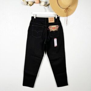 Vintage Y2K Levi's 551 Black Jeans Deadstock NWT Relaxed Fit Tapered Leg Size 12